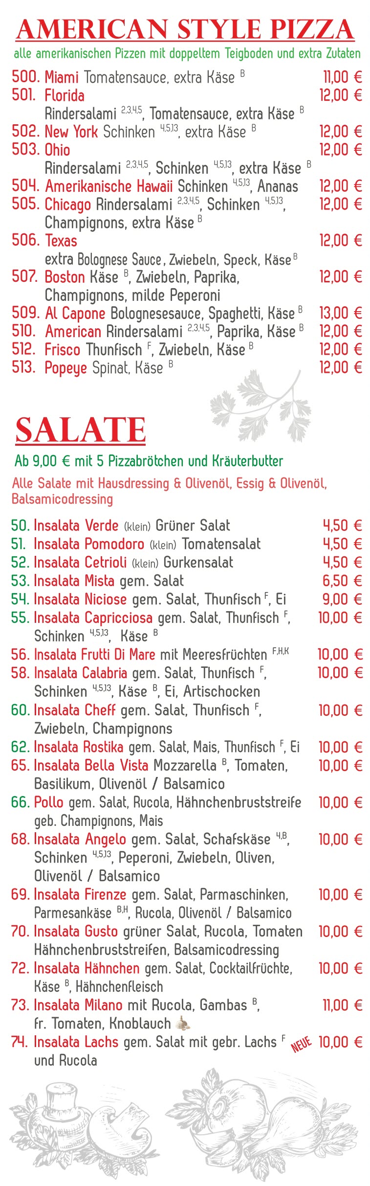 Pizzeria CALABRIA Speisekarte-2